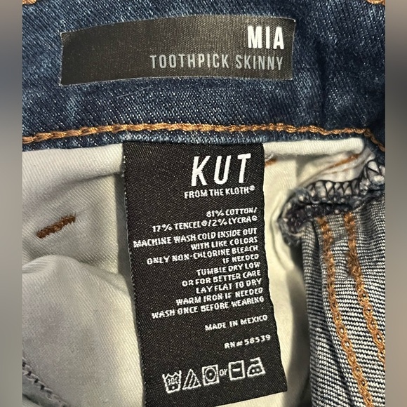 Kut from the Kloth Women's Classic Blue Mia Toothpick Skinny Jeans - Picture 12 of 12